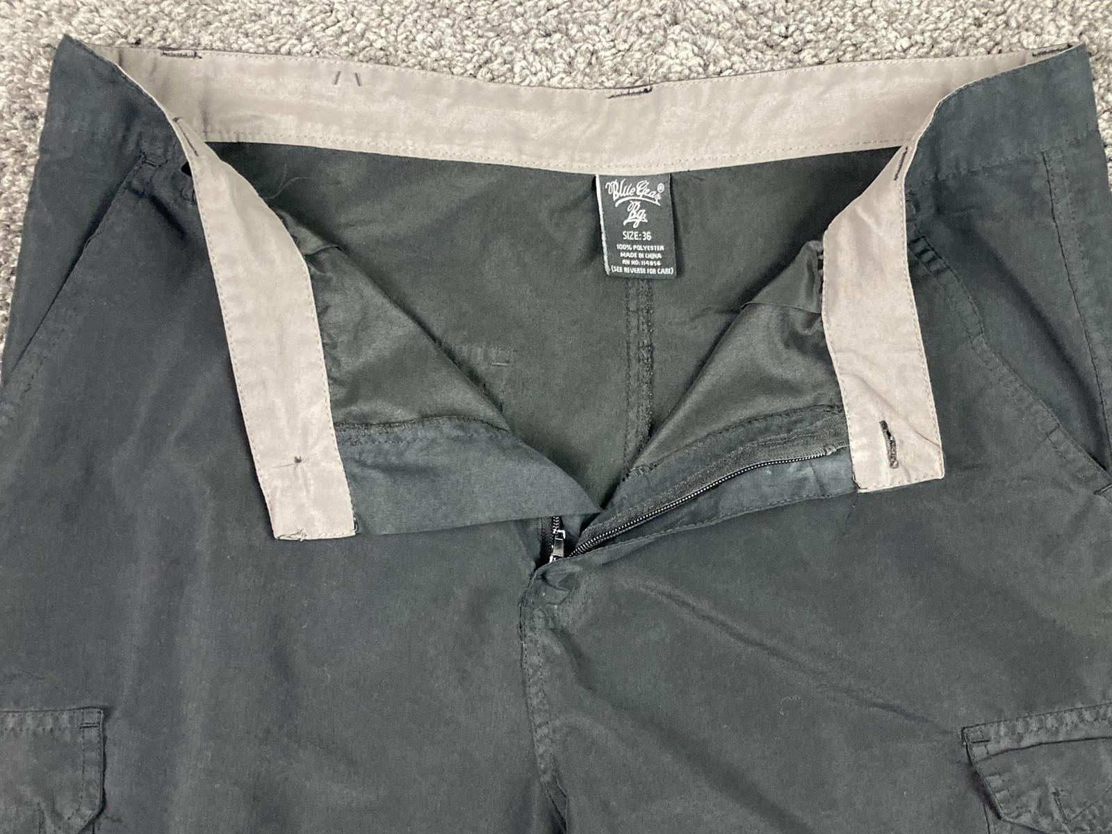 Blue Gear Cargo Shorts Mens Size 36 Black Utility Work Hiking Pockets