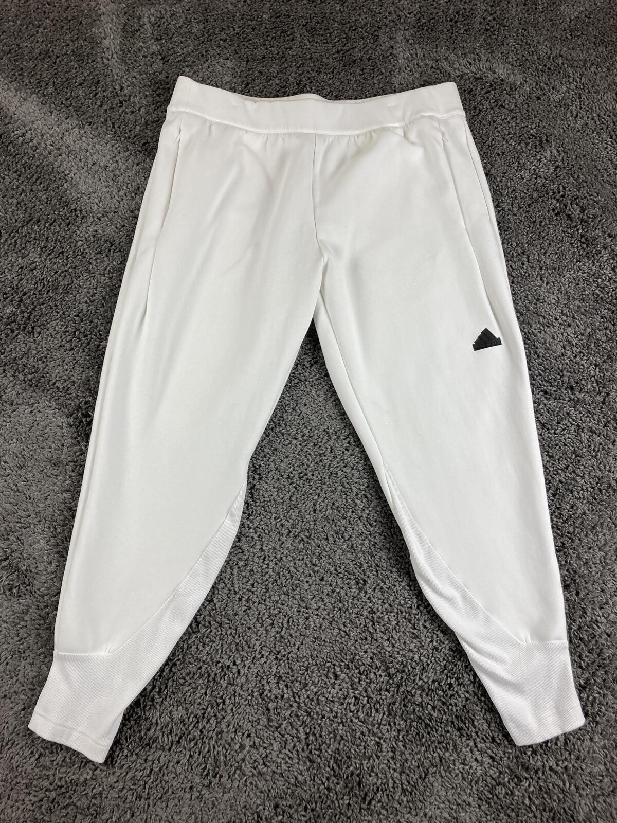 Adidas ZNE Pants Mens White AEROREADY Tapered Joggers Sweatpants Sz XL