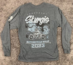 Sturgis Motorcycle Rally 2023 Mt Rushmore Long Sleeve Shirt Large Gray