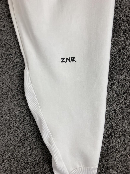 Adidas ZNE Pants Mens White AEROREADY Tapered Joggers Sweatpants Sz XL