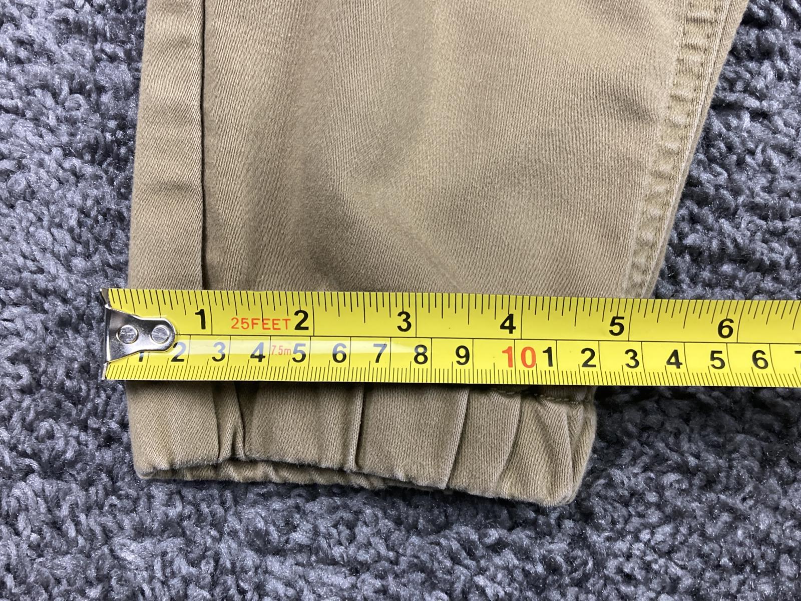Ezekiel Jogger Pants Mens 32 Khaki Stretch Chino Tapered Elastic Gathered Ankle