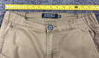 Ezekiel Jogger Pants Mens 32 Khaki Stretch Chino Tapered Elastic Gathered Ankle