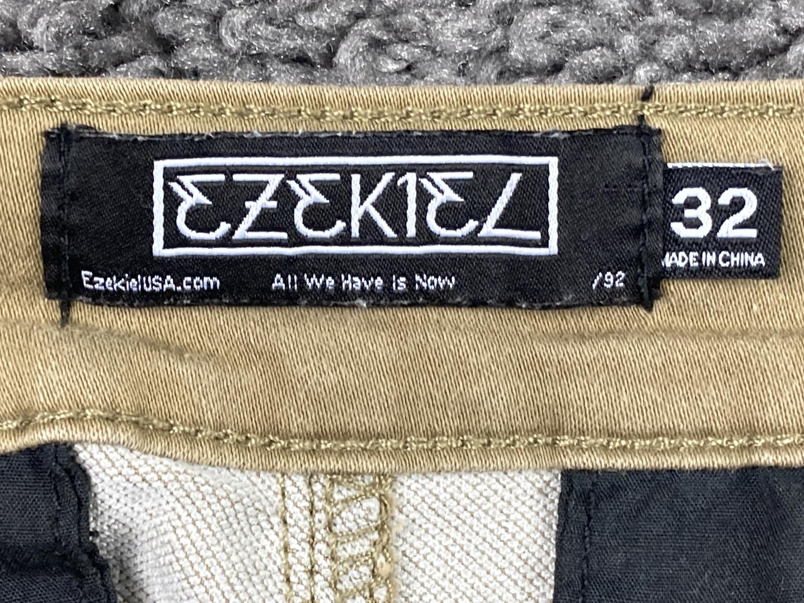 Ezekiel Jogger Pants Mens 32 Khaki Stretch Chino Tapered Elastic Gathered Ankle