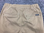 Ezekiel Jogger Pants Mens 32 Khaki Stretch Chino Tapered Elastic Gathered Ankle