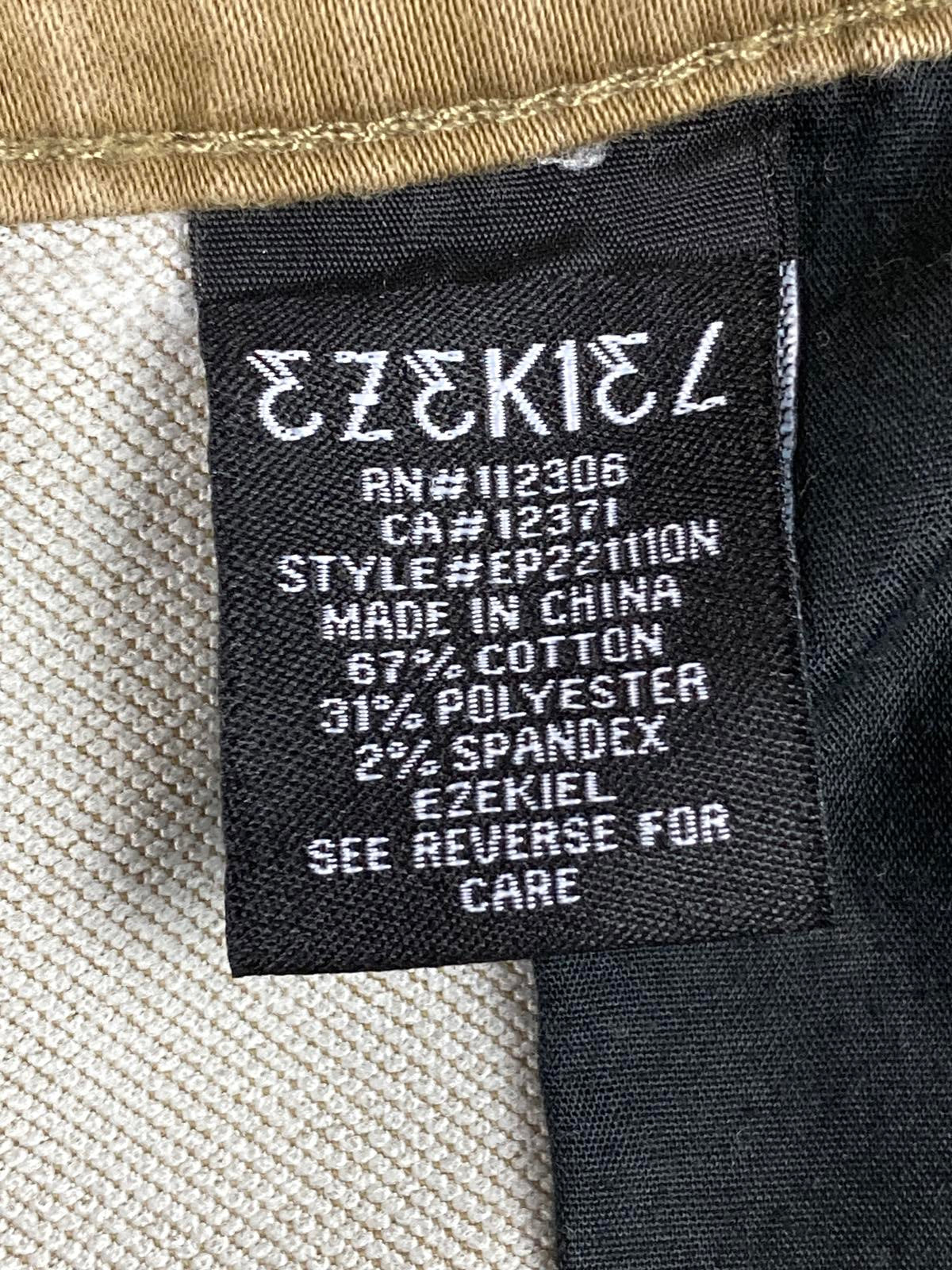 Ezekiel Jogger Pants Mens 32 Khaki Stretch Chino Tapered Elastic Gathered Ankle
