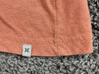 Hurley Mens XL Orange Heather Hexagon Sunset Logo Graphic T-Shirt Premium Fit