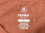 Hurley Mens XL Orange Heather Hexagon Sunset Logo Graphic T-Shirt Premium Fit