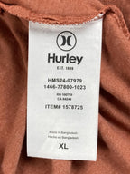 Hurley Mens XL Orange Heather Hexagon Sunset Logo Graphic T-Shirt Premium Fit