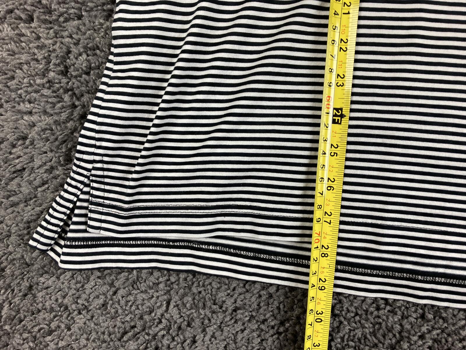 Fairway & Greene Men’s Polo Shirt Mercerized Cotton Striped Golf Black White XL