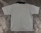 Fairway & Greene Men’s Polo Shirt Mercerized Cotton Striped Golf Black White XL