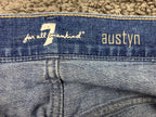 7 For All Mankind Austyn Mens Jeans 38 Blue Stretch Denim Raw Hem