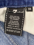 7 For All Mankind Austyn Mens Jeans 38 Blue Stretch Denim Raw Hem
