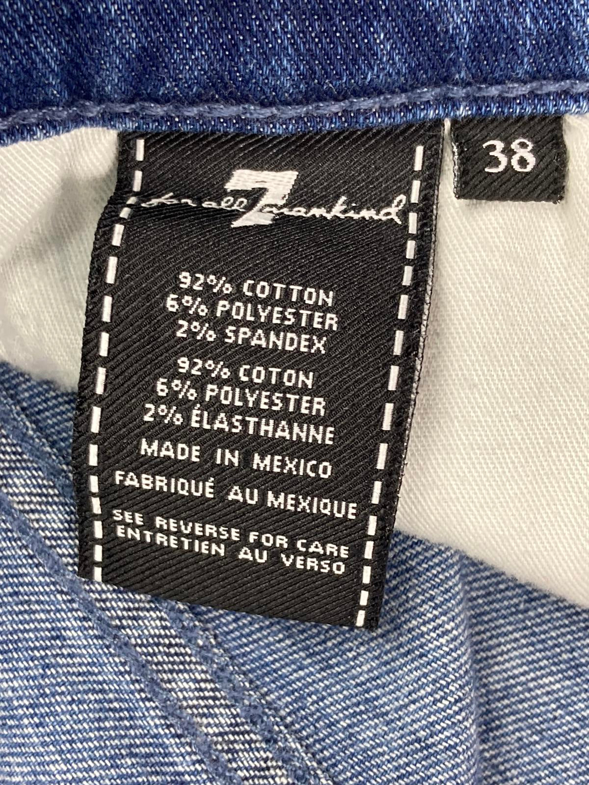 7 For All Mankind Austyn Mens Jeans 38 Blue Stretch Denim Raw Hem