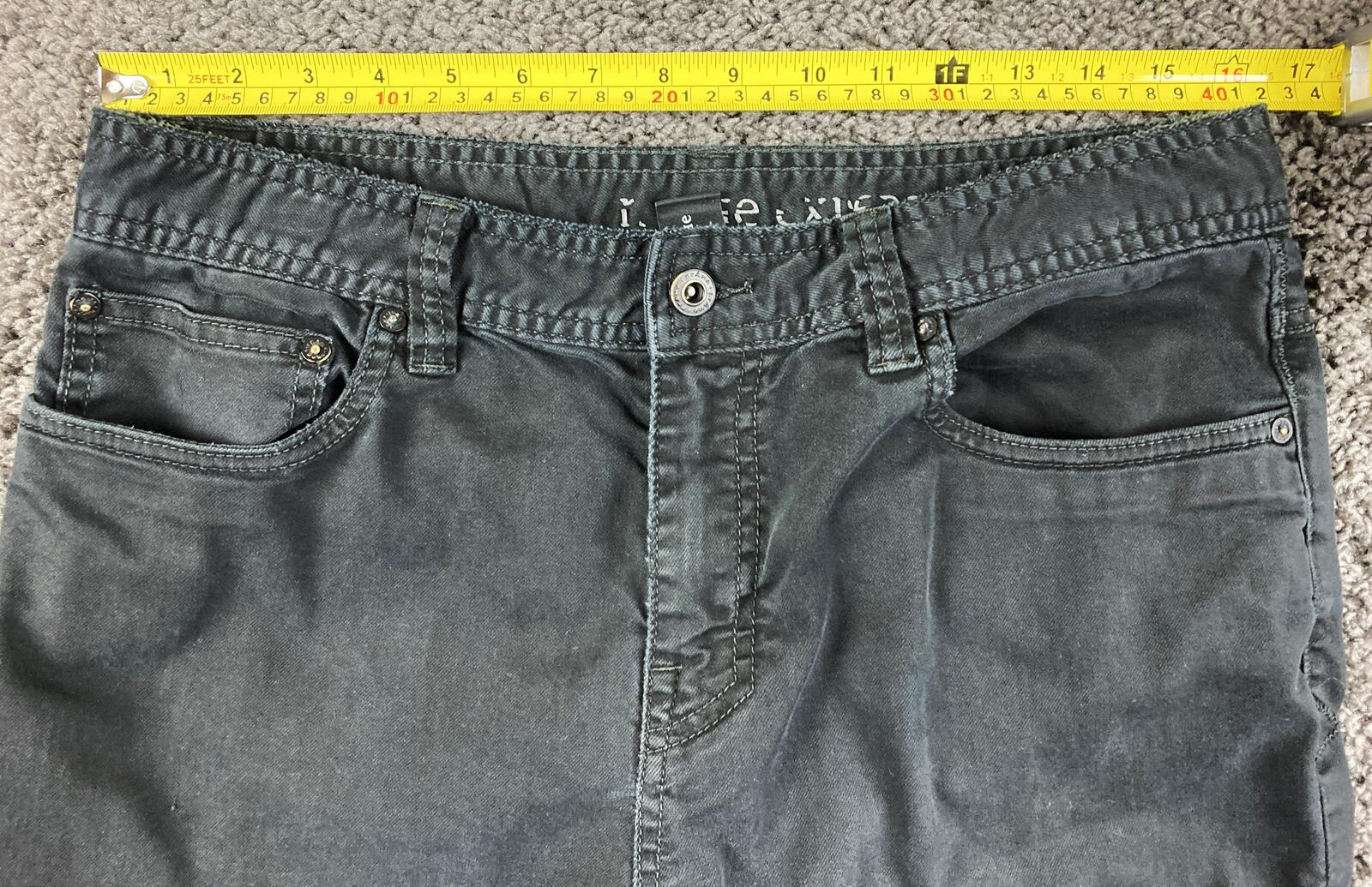 prAna Bridger Slim Fit Pants Men Black Organic Cotton Stretch Hiking Casual