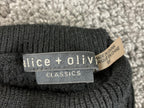Alice + Olivia Darcey Black Textured Sleeveless Turtleneck Sweater Tank Top S/P