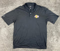 Antigua Los Angeles Lakers Polo Shirt Mens L Black Embroidered Logo