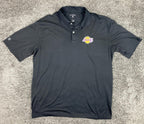 Antigua Los Angeles Lakers Polo Shirt Mens L Black Embroidered Logo