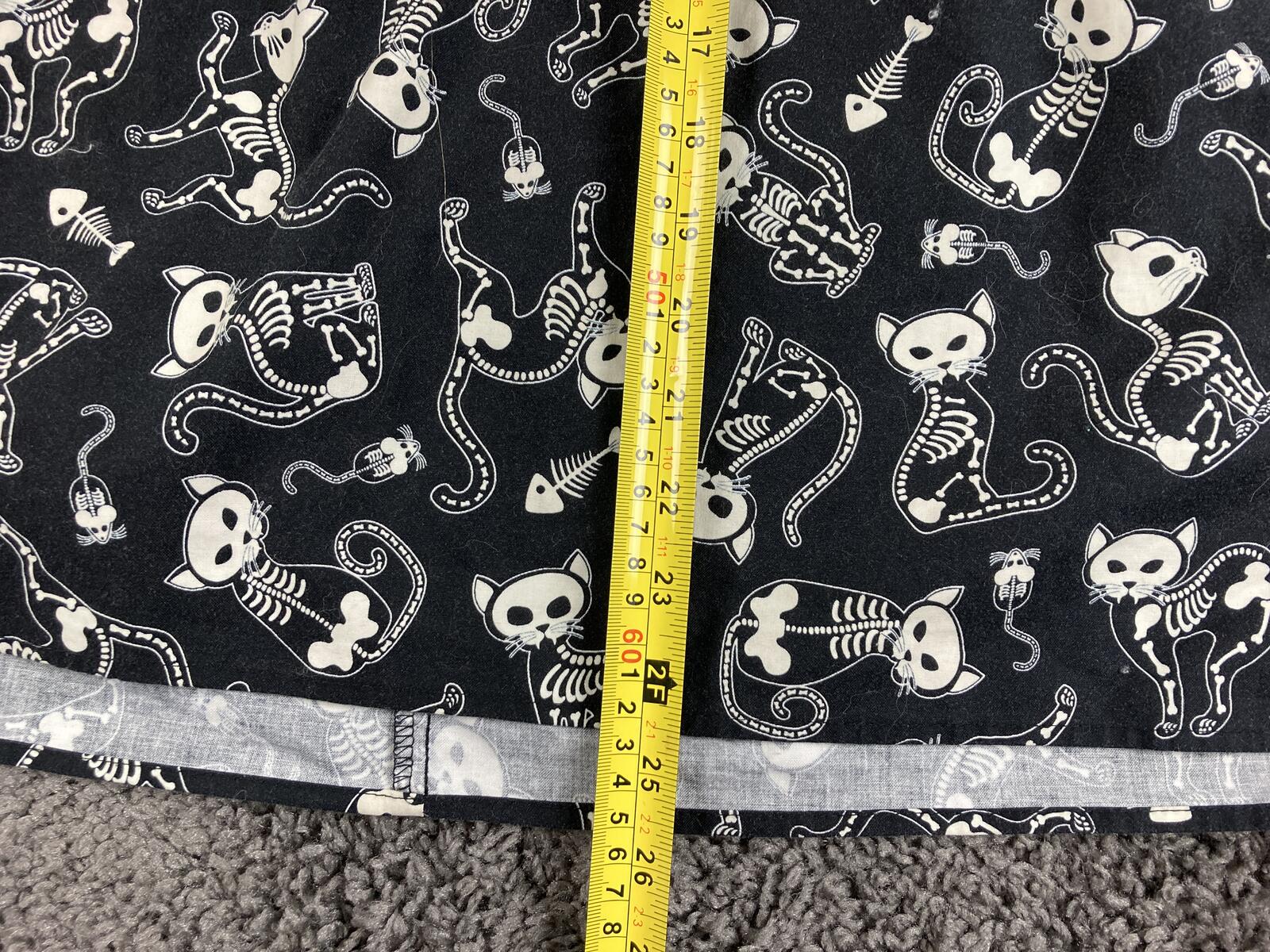 Folter Skeleton Cat Skirt Glow In The Dark Halloween Gothic Rockabilly Sz 4X