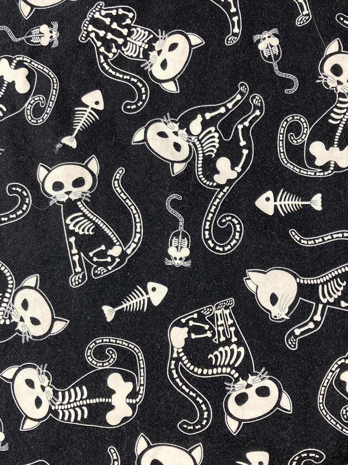 Folter Skeleton Cat Skirt Glow In The Dark Halloween Gothic Rockabilly Sz 4X