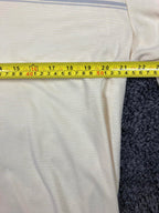 Travis Mathew Polo Shirt Size XL Cream Blue Stripe Pima Blend Golf