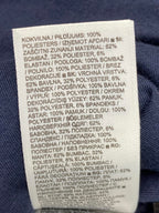 Athleta Puffer Sweatshirt Womens SP Navy Blue Crewneck Side Zips