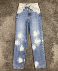 PacSun 90s Boyfriend Jeans Womens Sz 23 Blue Bleach Splatter Tie Dye 100% Cotton