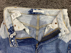 PacSun 90s Boyfriend Jeans Womens Sz 23 Blue Bleach Splatter Tie Dye 100% Cotton