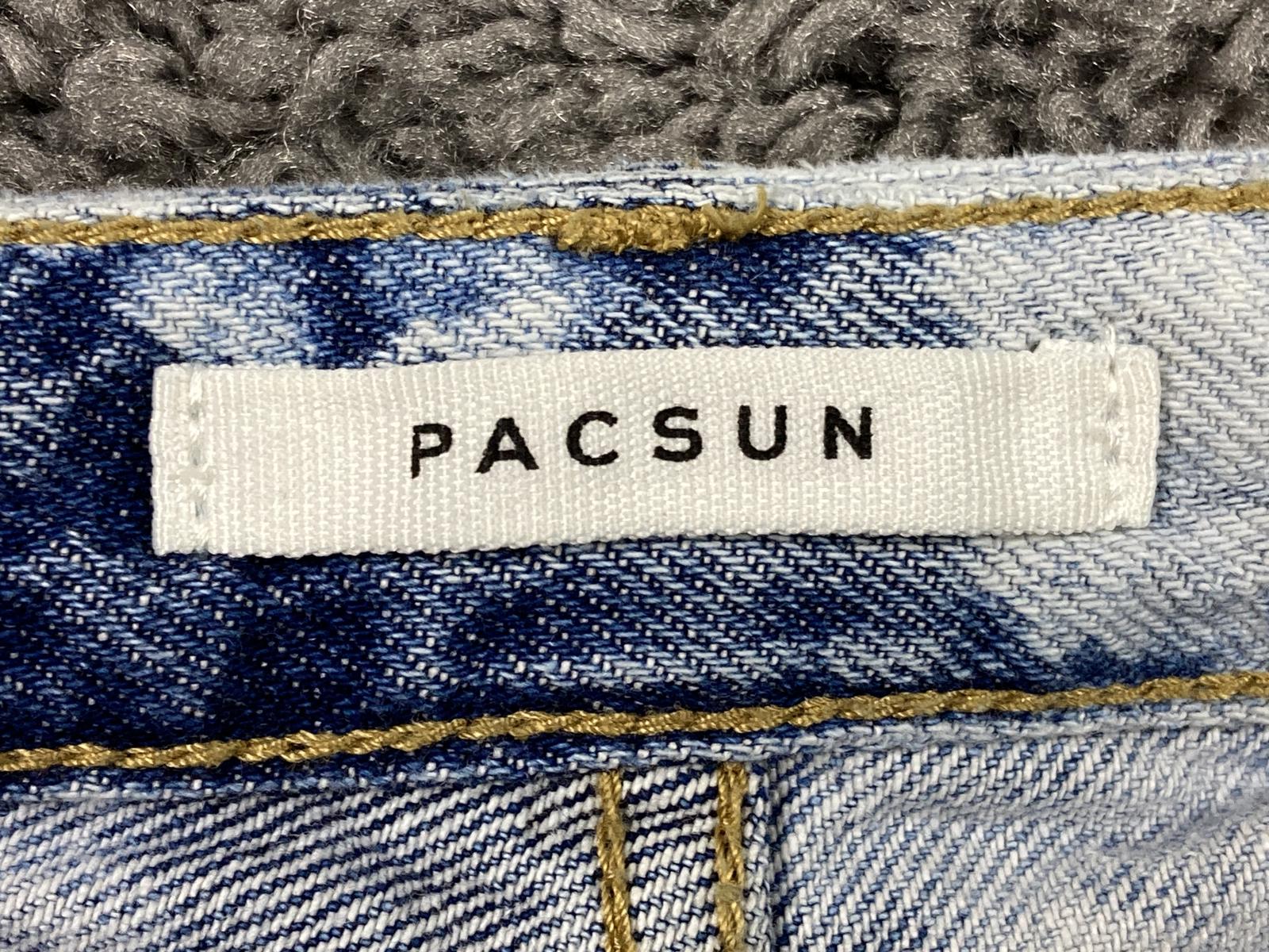 PacSun 90s Boyfriend Jeans Womens Sz 23 Blue Bleach Splatter Tie Dye 100% Cotton