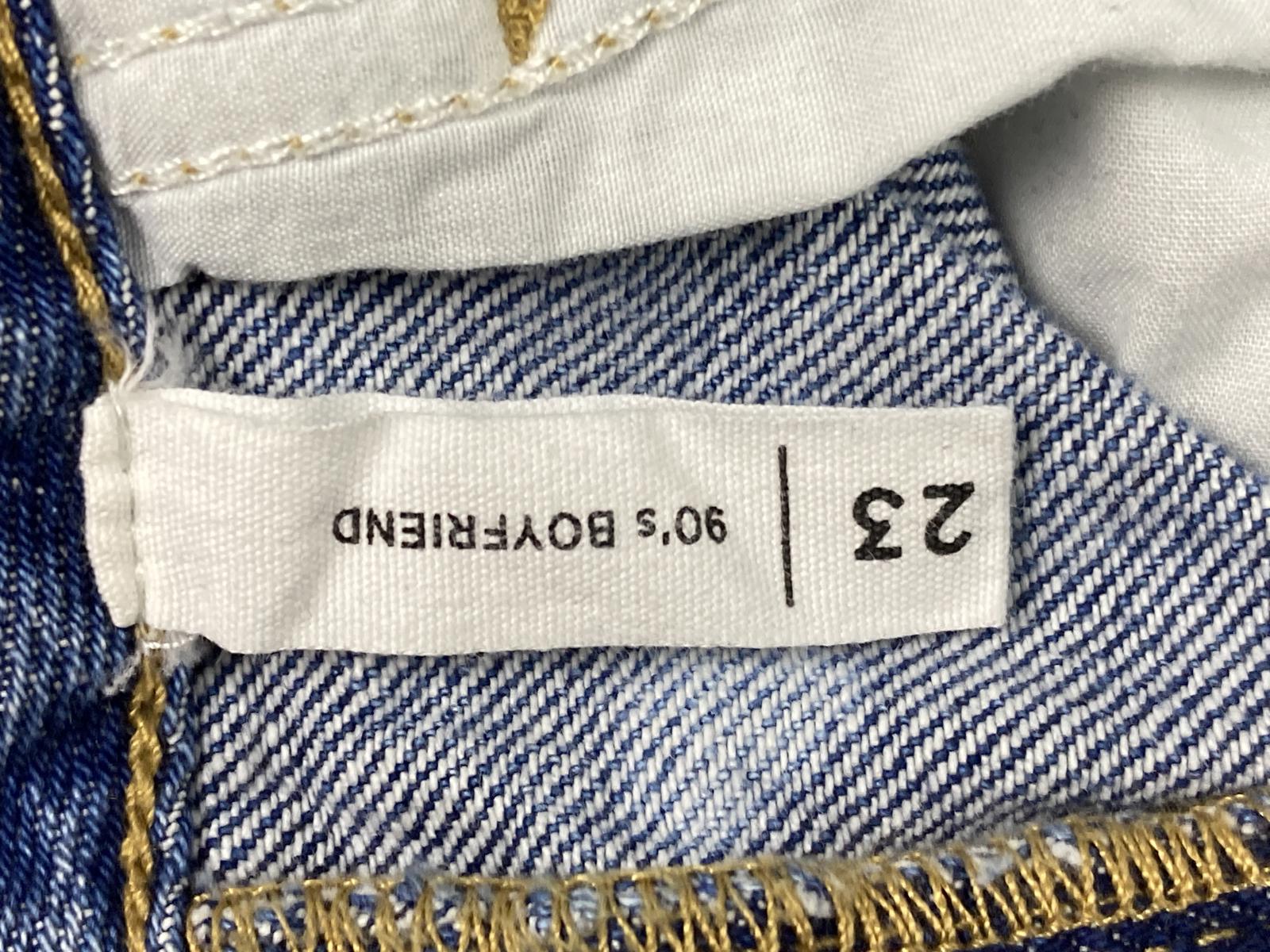 PacSun 90s Boyfriend Jeans Womens Sz 23 Blue Bleach Splatter Tie Dye 100% Cotton