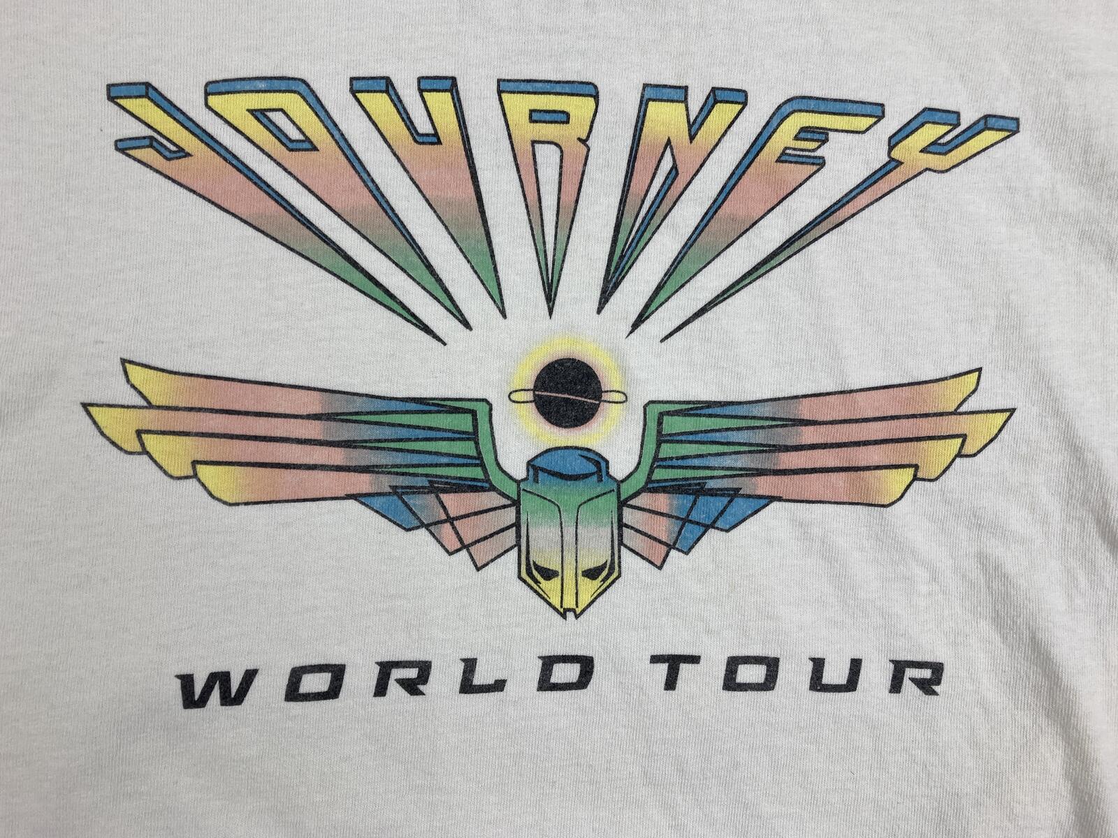 Journey Band T-Shirt  White World Tour Graphic Vinyl Icons Rock Music 2023 Sz S