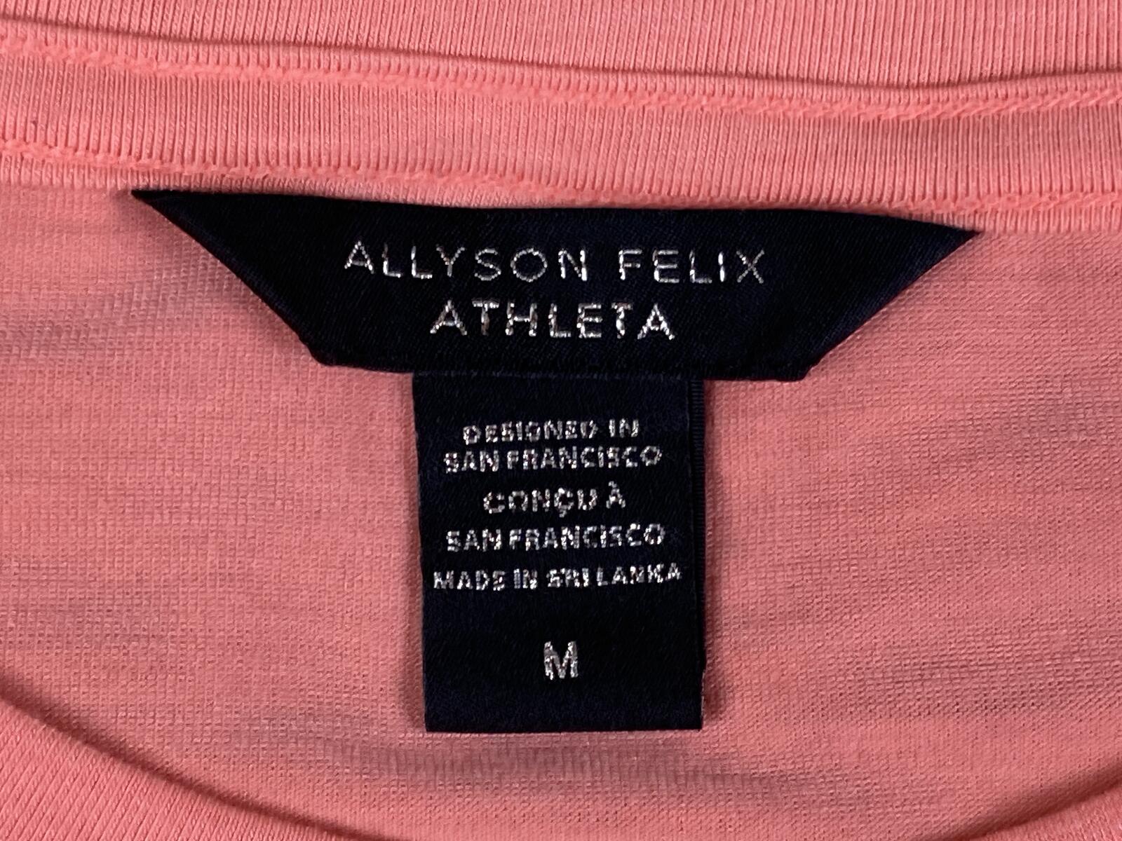Athleta Allyson Felix Legend Tee  Canyon Coral Patience Graphic T-Shirt Sz M