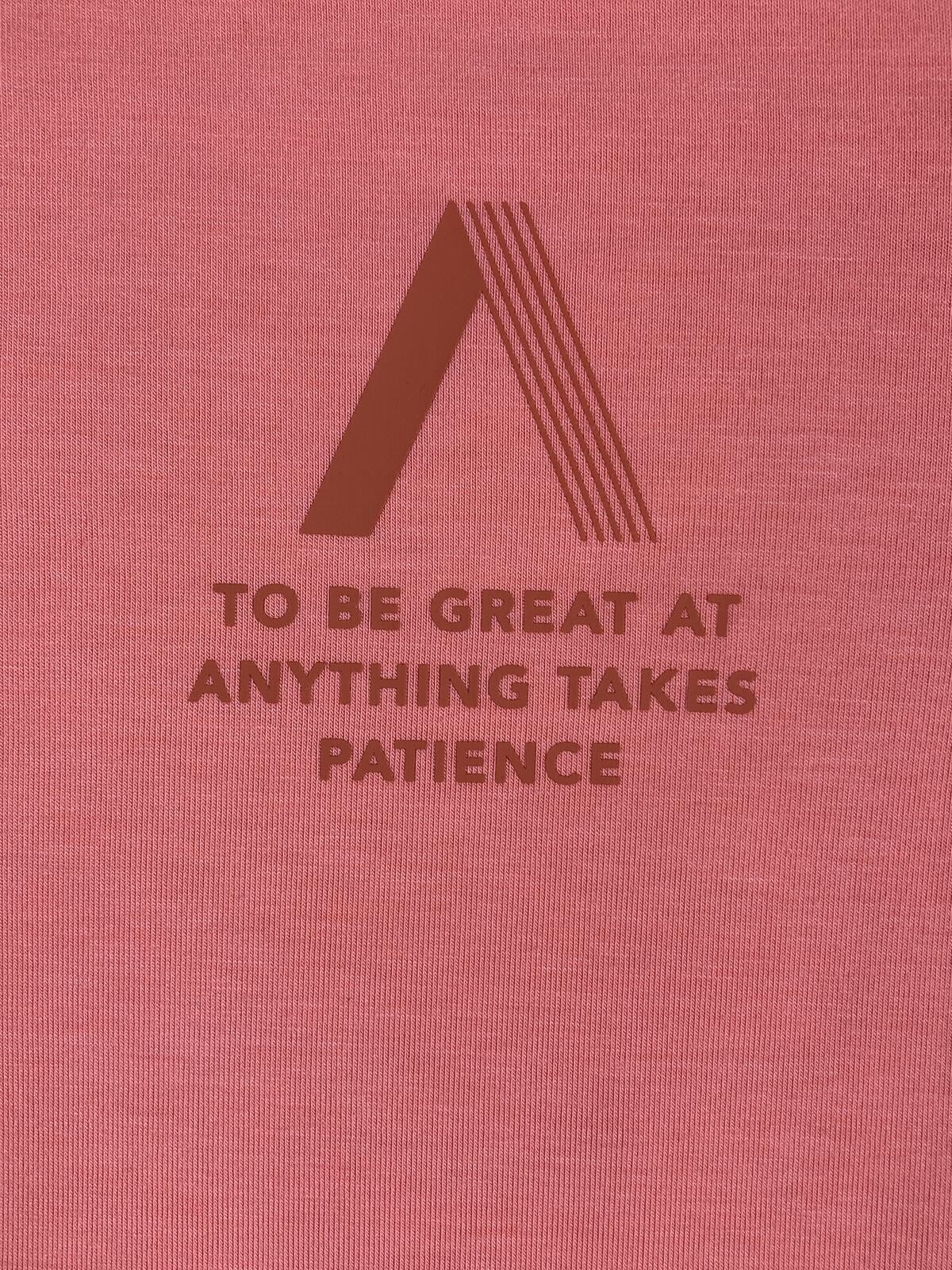 Athleta Allyson Felix Legend Tee  Canyon Coral Patience Graphic T-Shirt Sz M