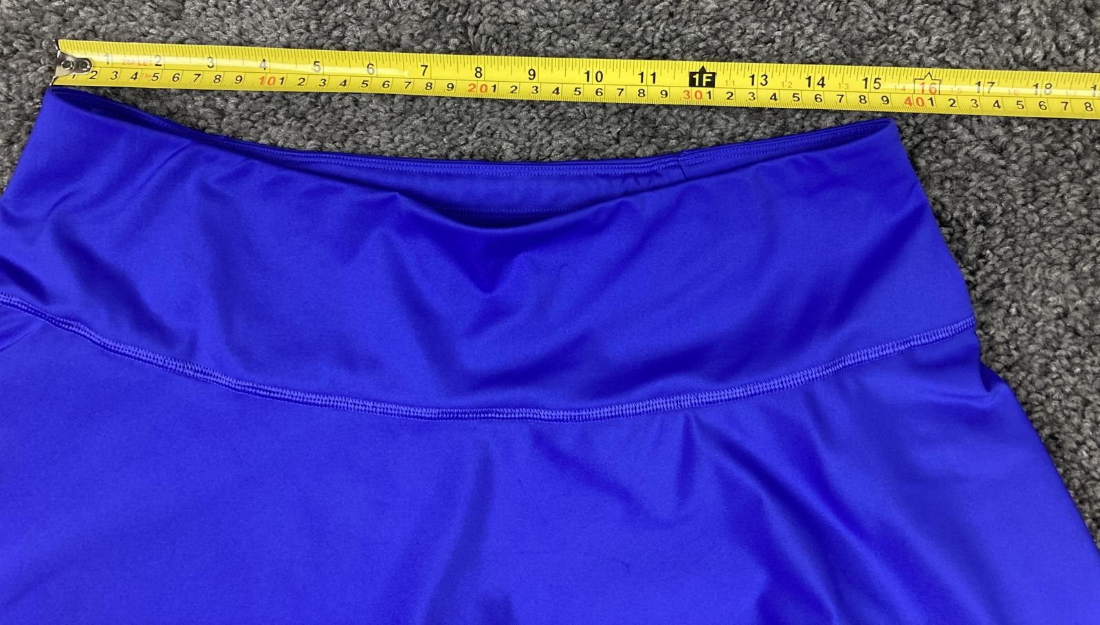 Athleta Ace Mesh Skort Size L Blue Tennis Golf Running Built In Shorts