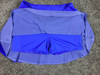 Athleta Ace Mesh Skort Size L Blue Tennis Golf Running Built In Shorts
