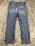 NYDJ Marilyn Straight Leg Jeans Wash Lift Tuck Made in USA Blue Denim Sz 12 M