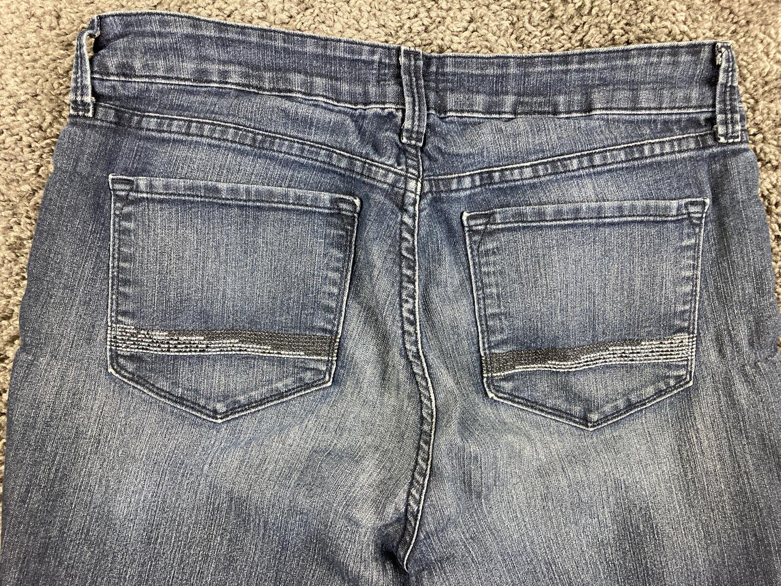 NYDJ Marilyn Straight Leg Jeans Wash Lift Tuck Made in USA Blue Denim Sz 12 M