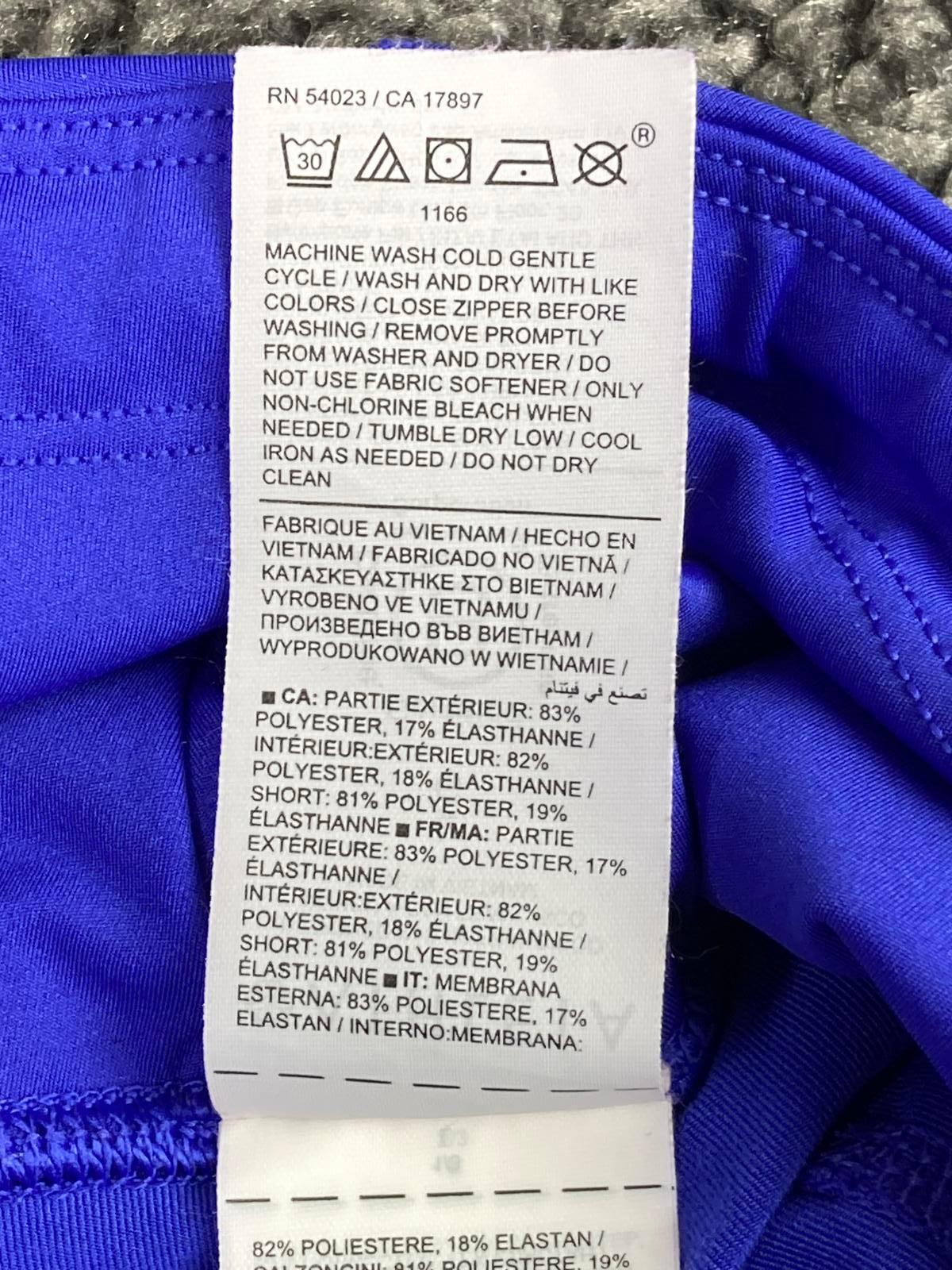 Athleta Ace Mesh Skort Size L Blue Tennis Golf Running Built In Shorts