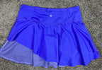 Athleta Ace Mesh Skort Size L Blue Tennis Golf Running Built In Shorts