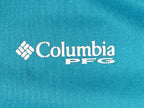 Columbia PFG Shirt Mens M Blue Fish Flag Long Sleeve Terminal Tackle UPF Sz M