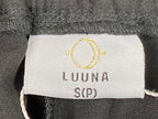Luuna Astra Jogger Scrub Pants Womens Petite Size S Black Cargo Pockets NWT