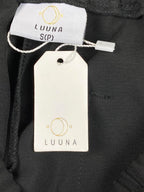 Luuna Astra Jogger Scrub Pants Womens Petite Size S Black Cargo Pockets NWT