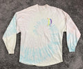 Disney Parks Sweatshirt Disneyland Resort Tie Dye Women's Pastel Glitter Sz XS