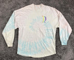 Disney Parks Sweatshirt Disneyland Resort Tie Dye Women's Pastel Glitter Sz XS