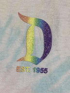 Disney Parks Sweatshirt Disneyland Resort Tie Dye Women's Pastel Glitter Sz XS