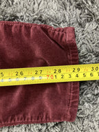 J Brand Maria High Rise Skinny Corduroy Jeans Oxblood Red Velvet Maroon Sz 30