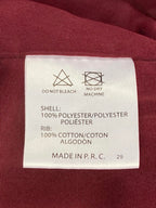 Brandy Melville Teddy Sherpa Fleece Full Zip Jacket Burgundy Womens Large