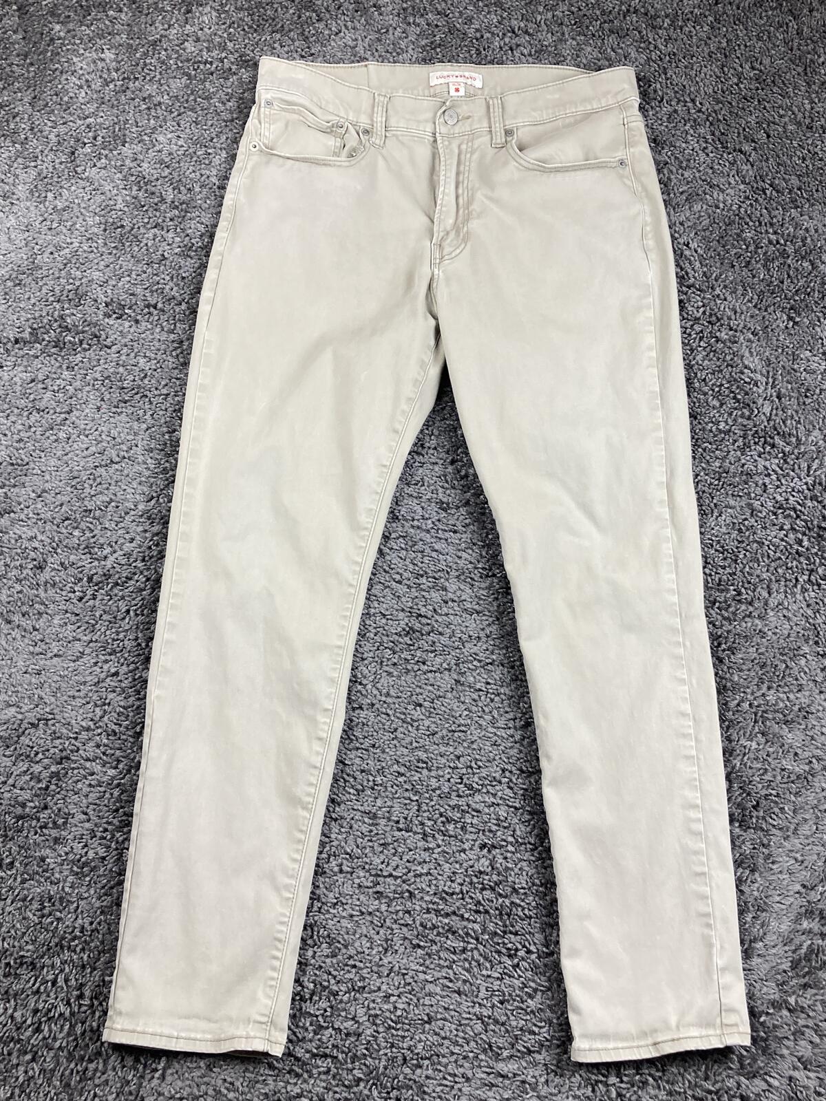 Lucky Brand 121 Slim Straight Beige Jeans 33x30