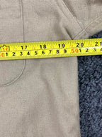 Vintage Truval Wool Mens Medium 15 1/2 Tan Button Up Long Sleeve Shirt