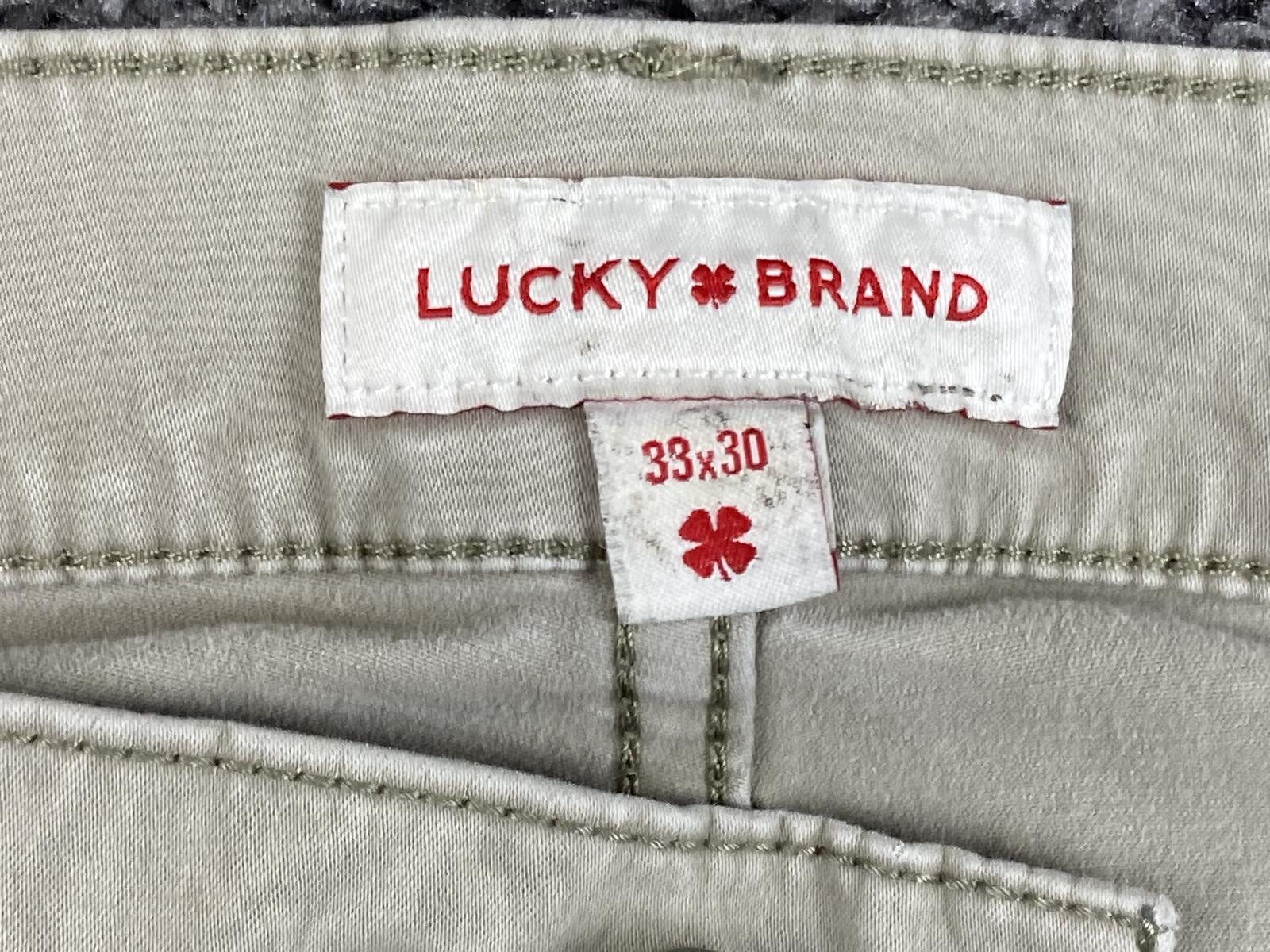 Lucky Brand 121 Slim Straight Beige Jeans 33x30