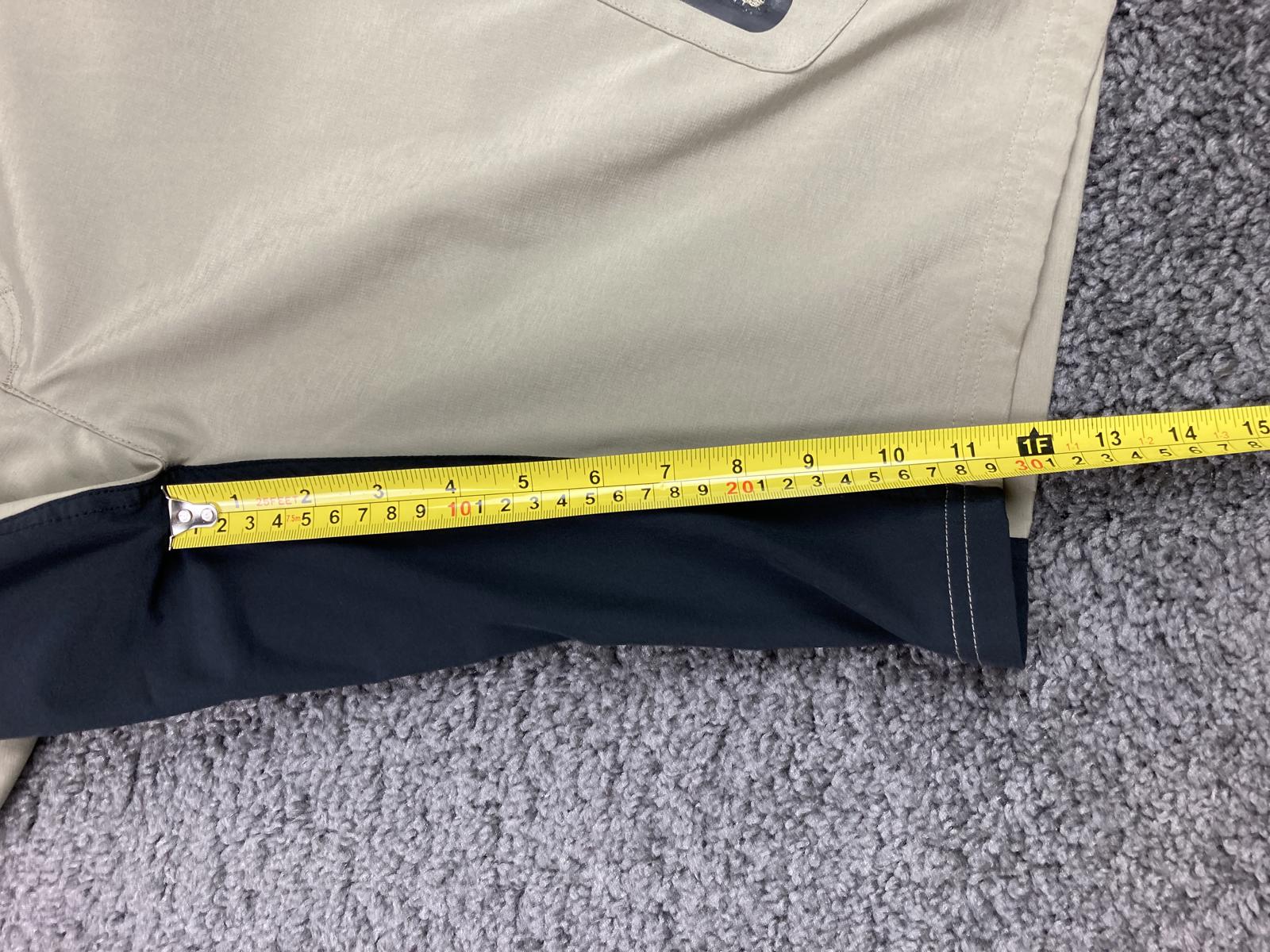 Zoic Mens Mountain Bike Shorts Tan Stretch Waist Zip Pockets Size L